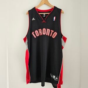 Adidas Toronto RaptorsJersey Mens 2XL NBA Basketball Black Red Swingman